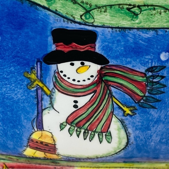 Sanyo The Sweet Shoppe Sleigh By Sue Zipkion Candy Dish Christmas Snowman - Picture 5 of 13